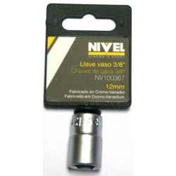 Llave Vaso Hexag. 3/8"-12mm C.v. Nivel