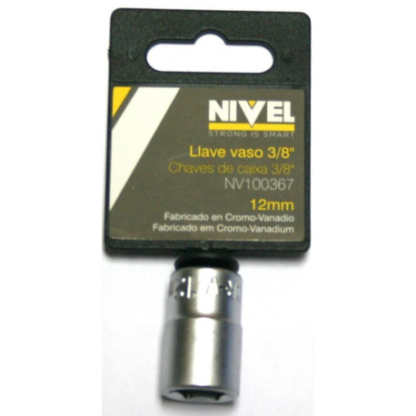 Llave Vaso Hexag. 3/8"-12mm C.v. Nivel