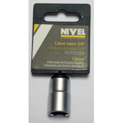 Llave Vaso Hexag. 3/8"-13mm C.v. Nivel