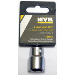 Llave Vaso Hexag. 3/8"-16mm C.v. Nivel