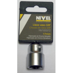 Llave Vaso Hexag. 3/8"-17mm C.v. Nivel