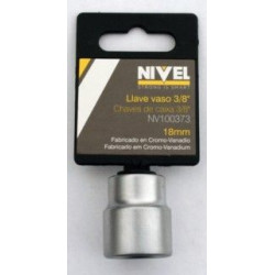 Llave Vaso Hexag. 3/8"-18mm C.v. Nivel