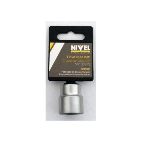 Llave Vaso Hexag. 3/8"-18mm C.v. Nivel