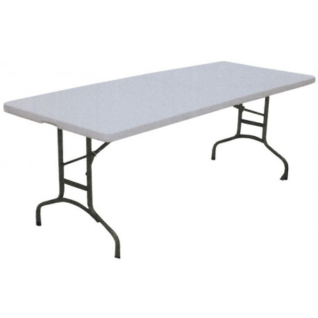 Mesa Jard 183x75x75cm Pleg Resina-acero Natuur