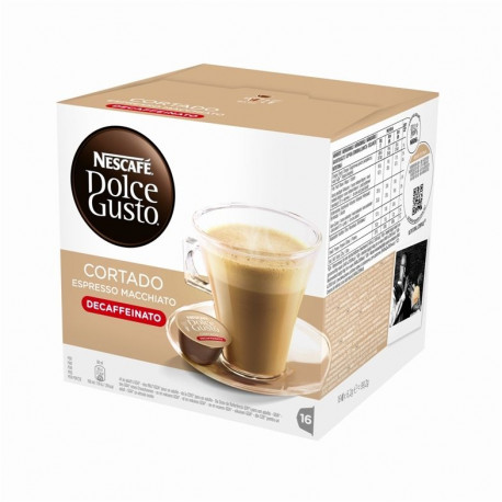 Capsula Cafe Descafeinado Cortado Nescafe Dolce Gusto 16 Pz