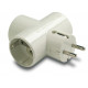 Adaptador Elec 79x102x43 Tt 16a-250v Tri Cer/polic Bl Famat