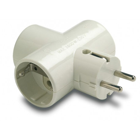 Adaptador Elec 79x102x43 Tt 16a-250v Tri Cer/polic Bl Famat