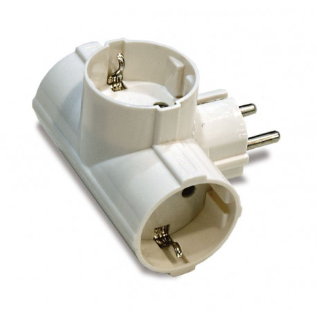 Adaptador Elec 79x83x63 Tt 16a-250v Tri Lat Polic Bl Famat