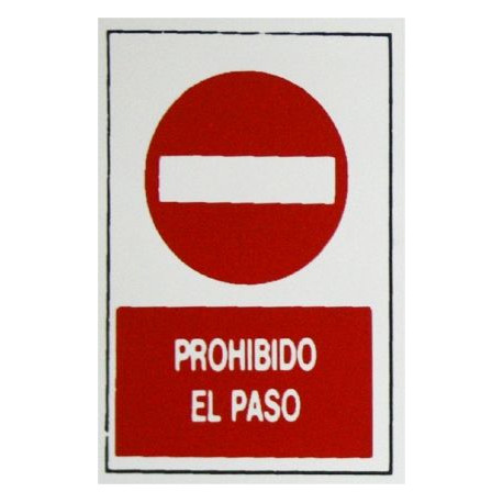 Placa Señal Adh 300x200x1mm Proh.paso Poliest Superl.