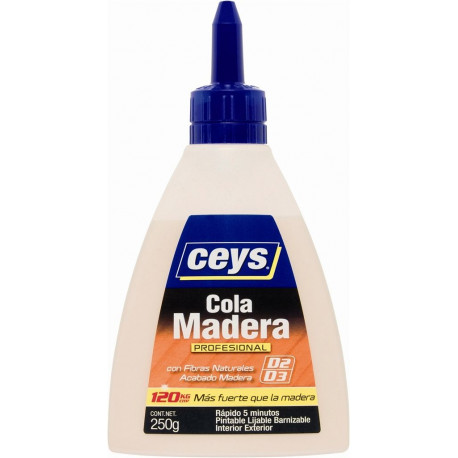 Cola Madera Secado Rapido C/ Fibras Biberon 250gr Ceys