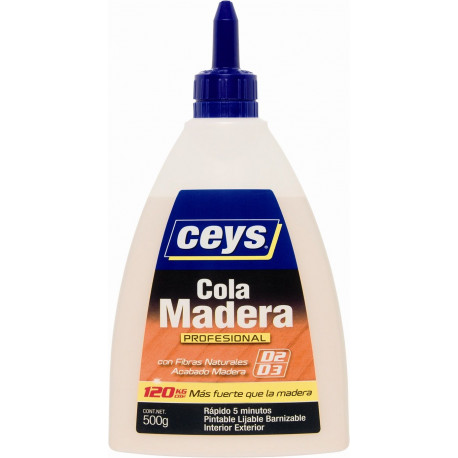 Cola Madera Secado Rapido C/ Fibras Biberon 500gr Ceys