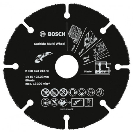 Disco Corte Multimat 115x22,23mm Carburo Carbide Wheel Bosch