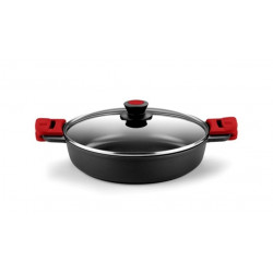 Cacerola Baja 24cm C/tapa Ind Al/fu Premiere Bra