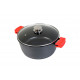 Cacerola Alta 24cm C/tapa Ind Al/fu Ecostone Wecook