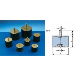 Antivibratorio Sop Cil 25,5x22mm / M-8 Mixto Amc 12 Pz