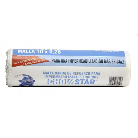 Malla Imp. Fib/vidrio 10x0,25mt Refuerzo Chovastar Chova