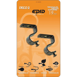 Soporte Barra Cort 19mm Techo Met Neg/oro Mo Epid 2 Pz