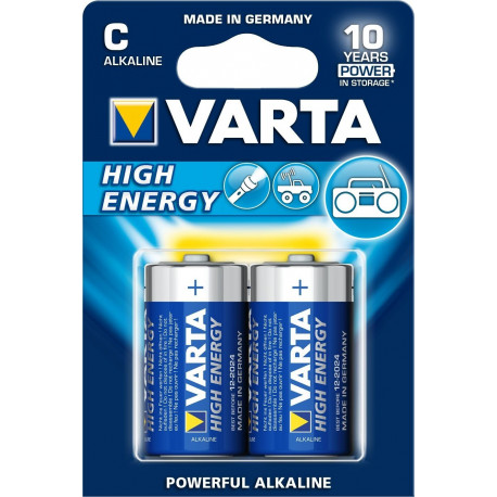 Pila Alcalina Lr14 1,5v Longlife Power Varta 2 Pz