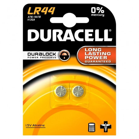 Pila Boton Lr44 Duracell 2 Pz