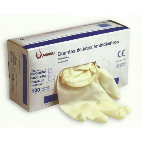 Guante Desechable S07 Latex Manilé 100 Pz
