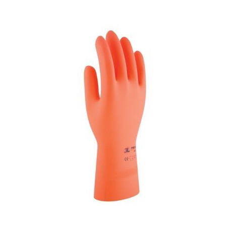 Guante Quimico M08-32cm Nat. Floc. Protex Latex Nar 3l