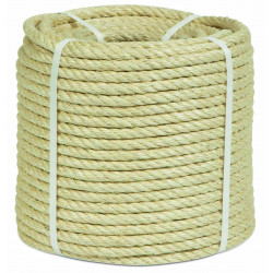 Cuerda Torcida 06mm Sisal Nat 4 Cabos Hyc 200 Mt