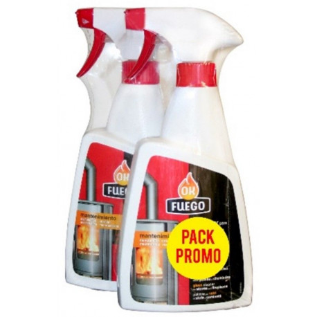 Limpiador Cristales 500 Ml Antihollin 2pz Ok Fuego 500 Ml