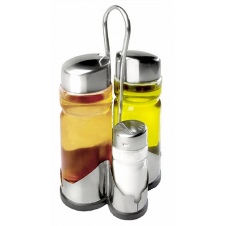 Vinagrera Coc Aceitera Cristal/inox Ibili 4 Pz