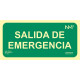 Cartel Señal 150x300mm Luminiscente Pvc Salida Emergencia No