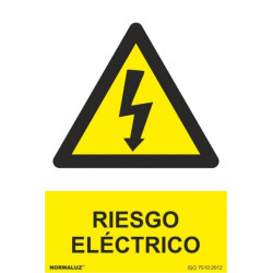 Cartel Señalizacion 210x300mm Pvc Riesgo Electrico Normaluz