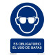 Cartel Señal 210x300mm Pvc Obliga Uso Gafas Normaluz