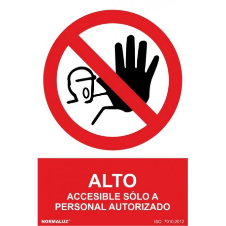 Cartel Señal 210x300mm Pvc Solo Personal Aut Normaluz