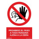 Cartel Señal 210x300mm Pvc Prohibido El Paso Obra Normaluz