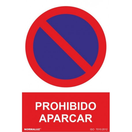 Cartel Señal 210x300mm Pvc Prohibido Aparcar Normaluz