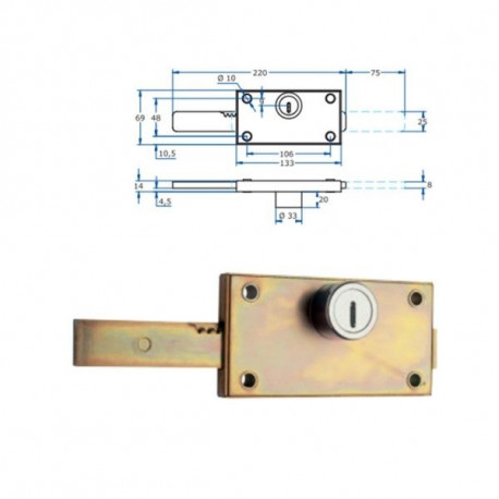 Cerradura Seg. Pers 584 Lat/pu Lateral Aga