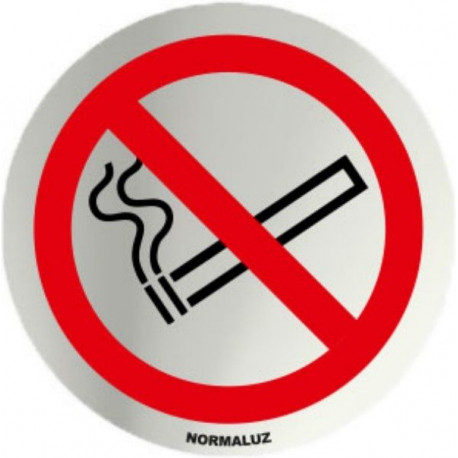 Placa Señal 7cm Diam Autoadh In. Prohibido Fumar Normaluz