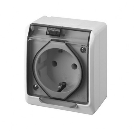 Base Enchufe Elec Estanco Tt S/lat 16a-250v Ip54 Abs Bl Pool