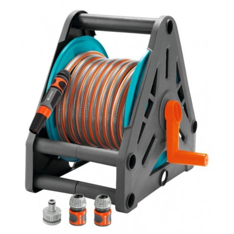 Carro Portamang. Suelo Gardena Promo con 15 mts manguera mas accesorios