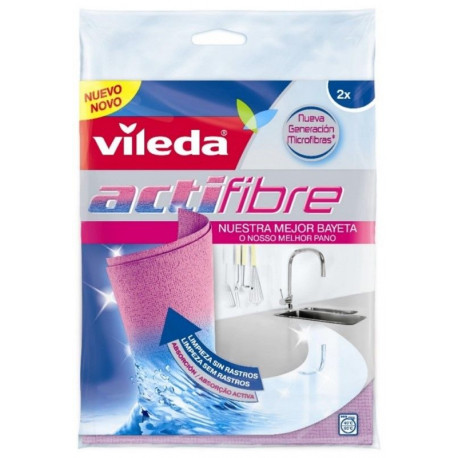 Bayeta Limp Multi Microf Rosa Actifibre Vileda 2 Pz