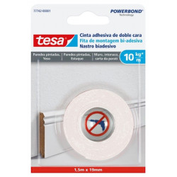 Cinta Adh 19mmx  1,5mt D/cara Pared Pint Tesa Powerbond Tesa