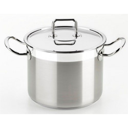 Cacerola Alta 18cm C/tapa Ind Inox Prof. Bra