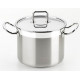 Cacerola Alta 24cm C/tapa Ind Inox Prof. Bra