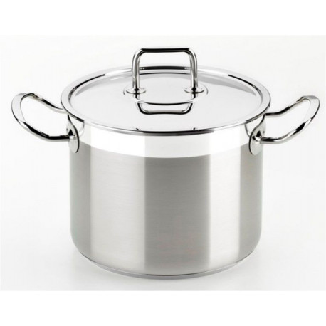 Cacerola Alta 24cm C/tapa Ind Inox Prof. Bra