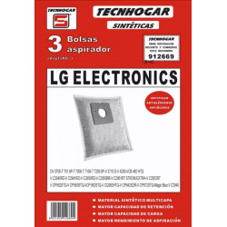 Bolsa Aspirador Sint. Lg-7000 915669 Thogar 3 Pz Rf