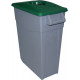 Contenedor Bas. 65lt C/rued Denox Pl Tapa Abierta Verde 2323