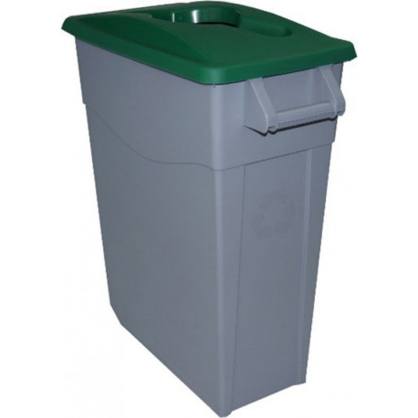 Contenedor Bas. 65lt C/rued Denox Pl Tapa Abierta Verde 2323