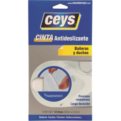 Antideslizante Bañera Tiras 2,5cmx25mm Tra Ceys 8 Pz