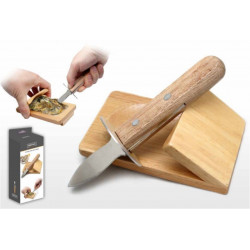 Abreostras Manual C/ Taco Mad. 8,5x19,5x7,5cm Inox/madera Vi