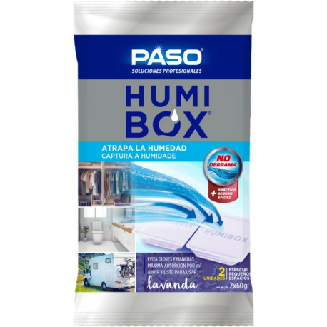 Absorbe Humedad Mal Olor 2x60gr Humibox Lavanda Paso 2