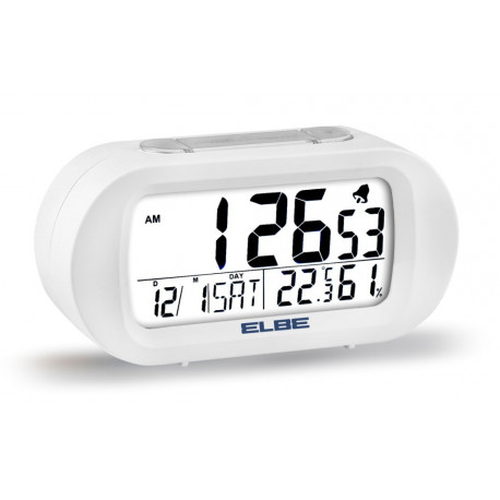 Reloj Despertador Termometro Y Luz Elbe Bl Rd-009-b